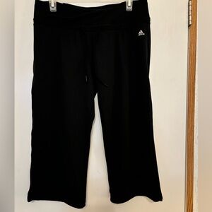 adidas Black Wide-Leg Cropped Leggings